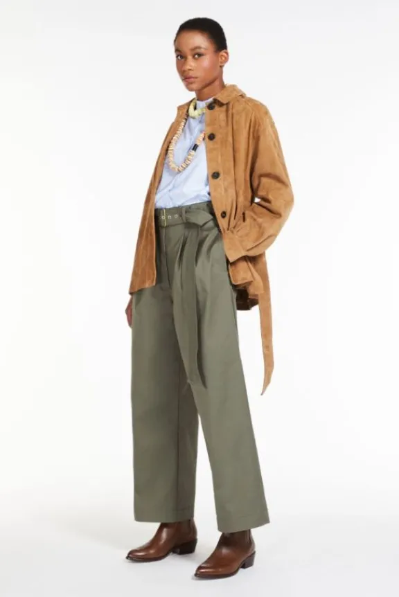 adorato_relaxedfit_trouse_2.webp Weekend MaxMara Adorato Relaxed-Fit Trousers - Khaki | Trousers And Playsuits