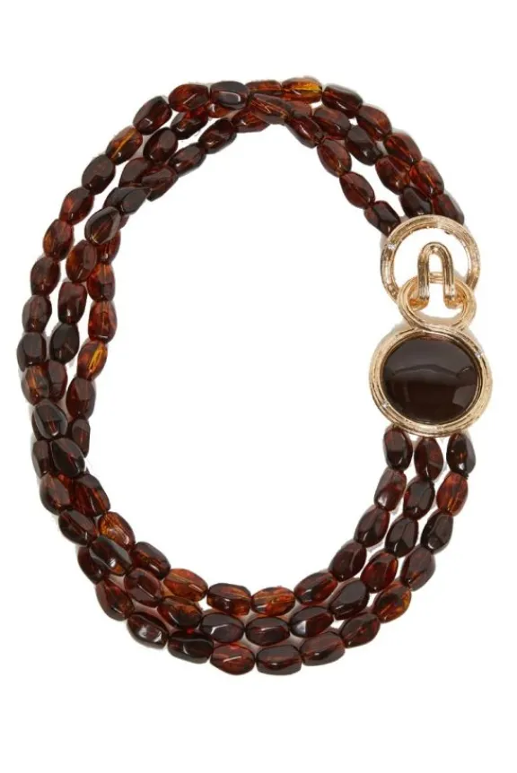 Weekend MaxMara Alfredo Resin Choker - Amber Brown | Jewellery