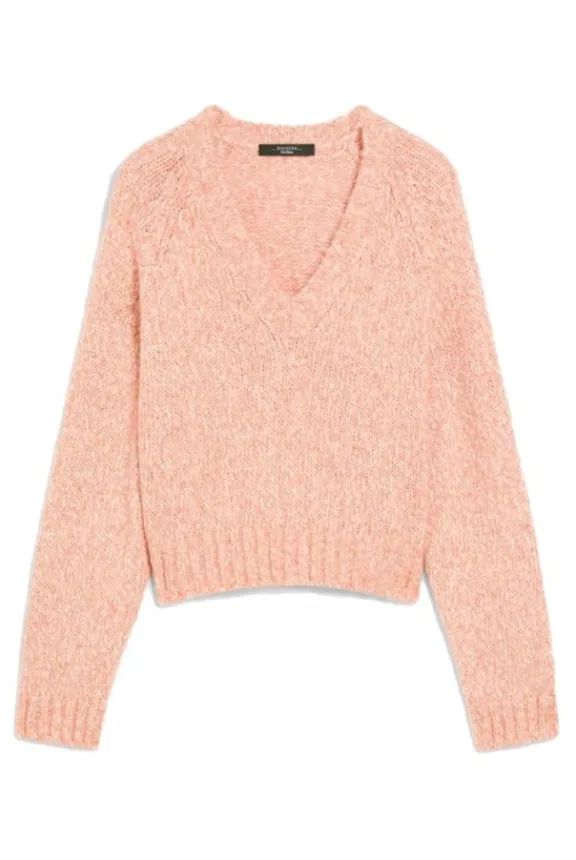 aloa_cotton_and_alpaca_cr_4.webp Weekend MaxMara Aloa Cotton and Alpaca Cropped Jumper - Orange | Knitwear