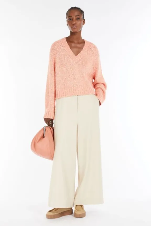 aloa_cotton_and_alpaca_cr_6.webp Weekend MaxMara Aloa Cotton and Alpaca Cropped Jumper - Orange | Knitwear