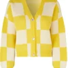 Stine Goya Amara Cardigan - Sunrise Check | Knitwear