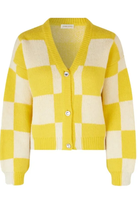 Stine Goya Amara Cardigan - Sunrise Check | Knitwear