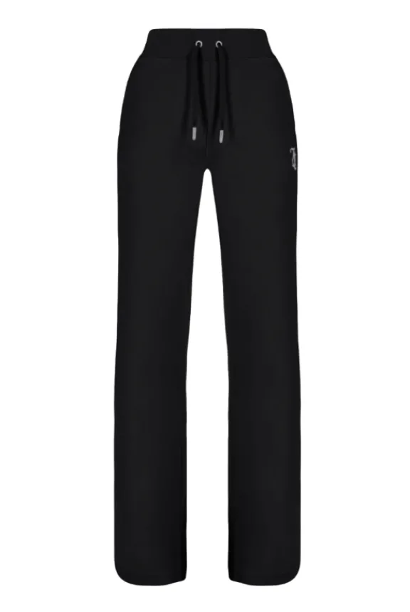 arched_diamante_classic_v_2.webp Juicy Couture Arched Diamante Classic Velour Flared Bottoms - Black | Trousers And Playsuits | Suits & Co-Ordinates