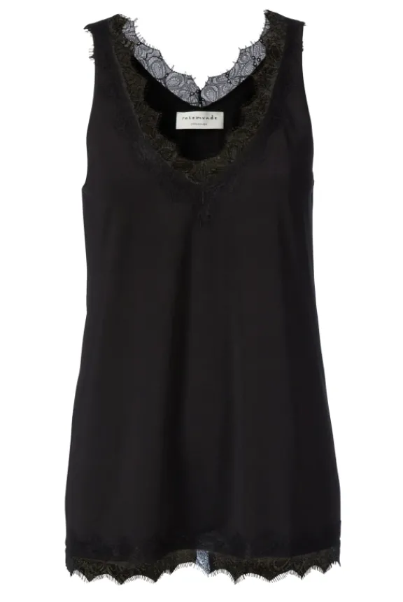 Rosemunde Billie V-Neck Lace Top - Black | Shirts And Tops
