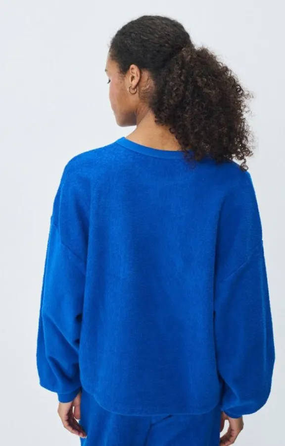 bobypark_sweatshirt__blue_4.webp American Vintage Bobypark Sweatshirt - Blue De Prusse | Suits & Co-Ordinates | Shirts And Tops