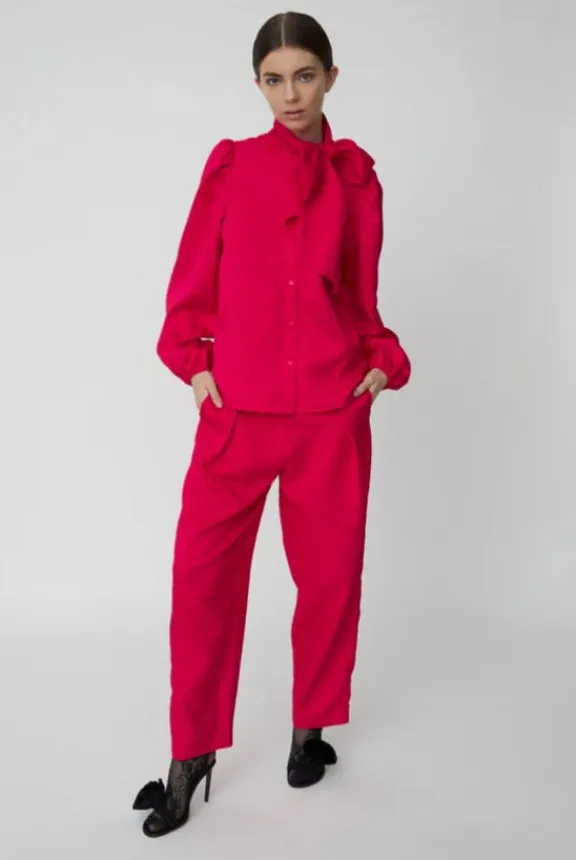 Stella Nova Bow Tie Shirt - Wild Cherry | Shirts And Tops