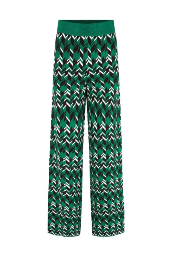 cabery_trousers__green_ge_2.webp Baum Und Pferdgarten Cabery Trousers - Green Geometric | Trousers And Playsuits | Suits & Co-Ordinates