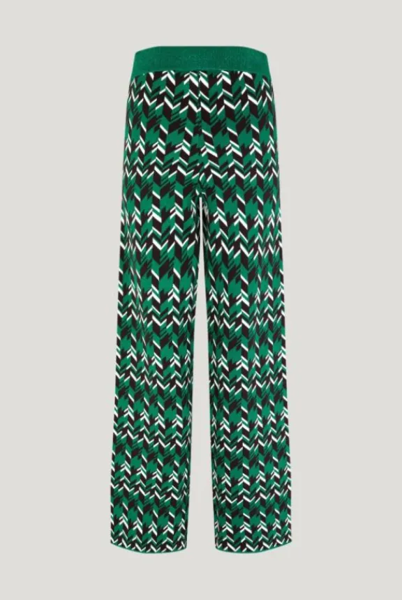 cabery_trousers__green_ge_5.webp Baum Und Pferdgarten Cabery Trousers - Green Geometric | Trousers And Playsuits | Suits & Co-Ordinates