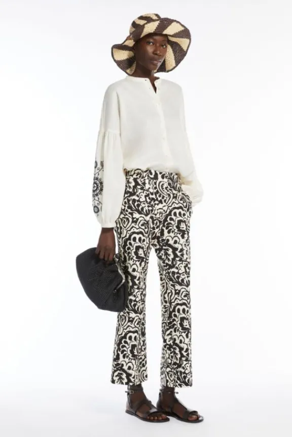 cadmio_canvas_trousers__b_6.webp Weekend MaxMara Cadmio Canvas Trousers - Black Batik | Trousers And Playsuits