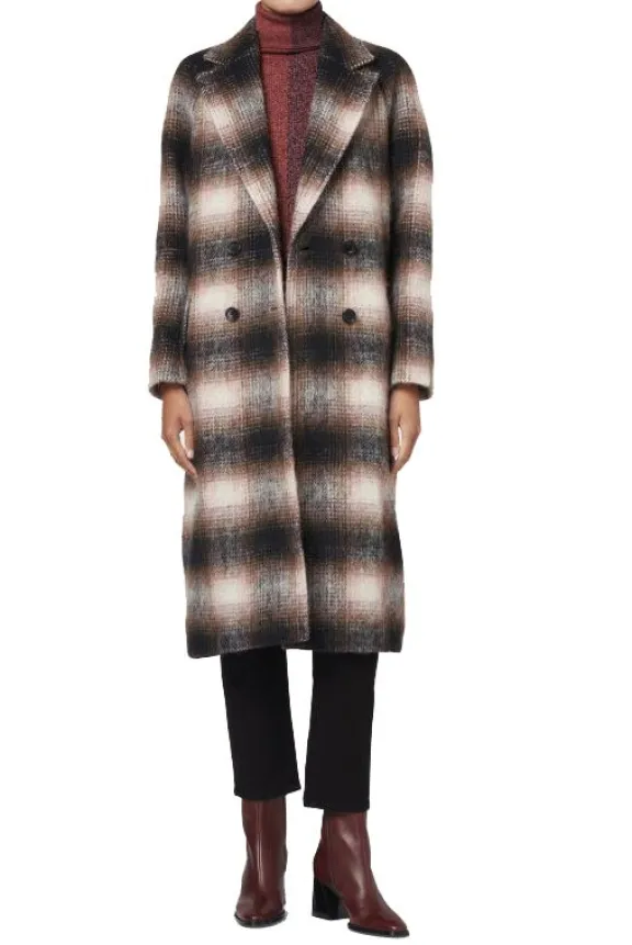Paul Smith Check Double Breasted Coat - Pink | Jackets And Coats