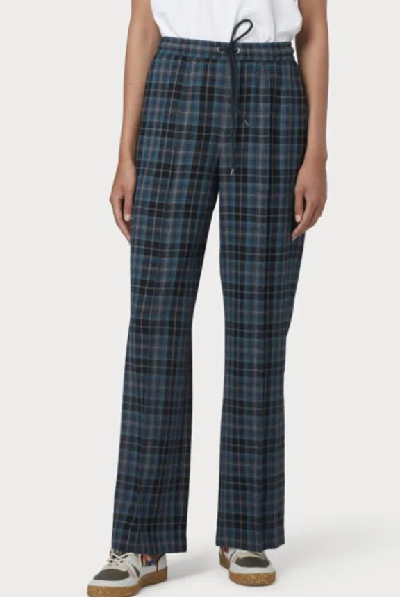Paul Smith Check Wool Blend Trousers - Blue | Trousers And Playsuits