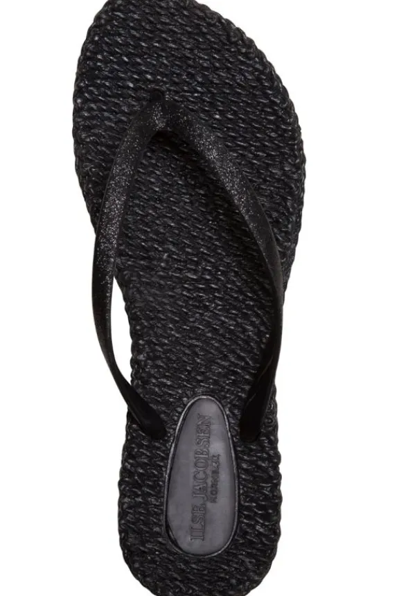 cheerful_glitter_flip_flo_3-4.webp Ilse Jacobsen Cheerful Glitter Flip Flops - Black | Ilse Jacobsen | Swimwear