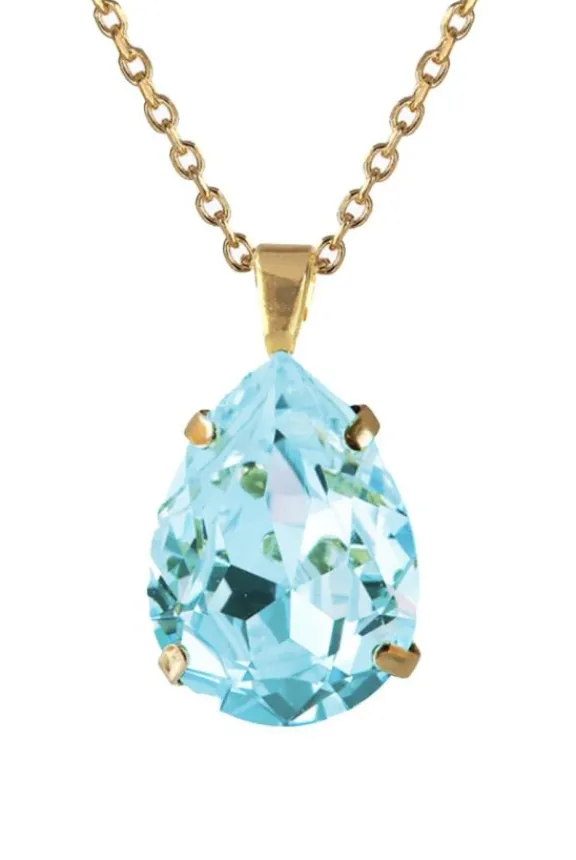 Caroline Svedbom Classic Drop Necklace - Gold/Sky Ignite | Jewellery