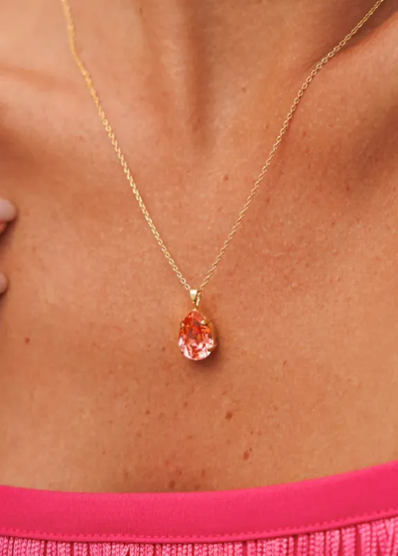 Caroline Svedbom Classic Drop Necklace - Rose Peach | Jewellery