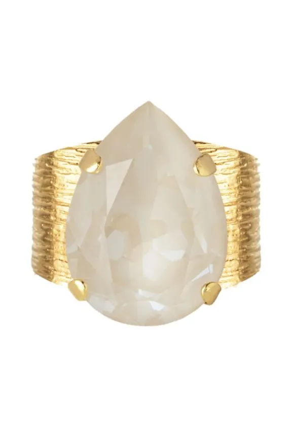 Caroline Svedbom Classic Drop Ring - Gold/Linen Ignite | Jewellery | Gifts