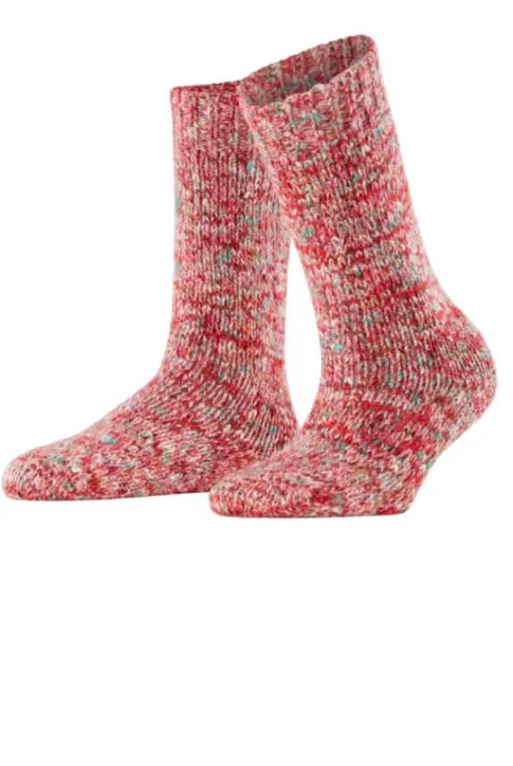 Falke Colour Flakes Boot Socks - Scarlet | Hosiery