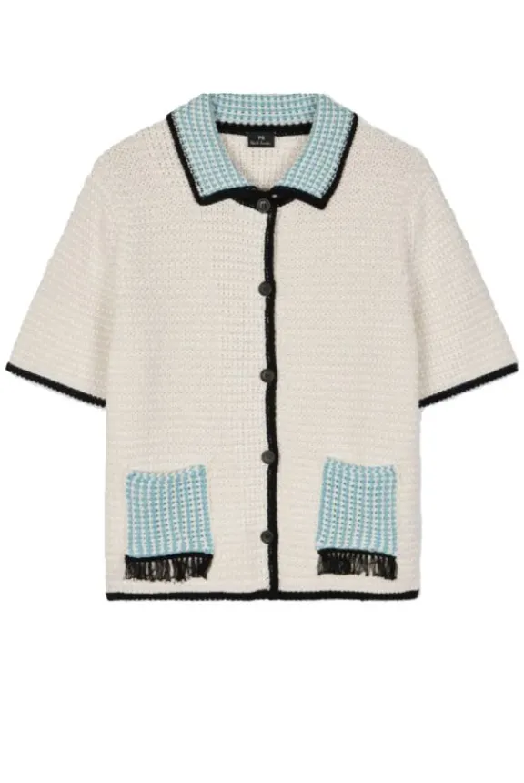 cotton_mixed_crochet_card_3.webp Paul Smith Cotton Mixed Crochet Cardigan - Ivory | Shirts And Tops | Knitwear