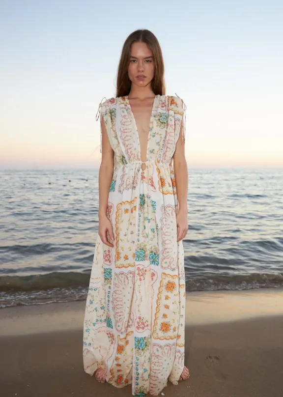 cotton_tissue_printed_max_3.webp Stella Nova Cotton Tissue Printed Maxi Dress - Handkerchief Print | Dresses