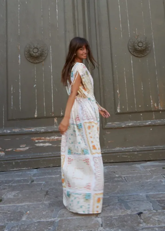 cotton_tissue_printed_max_6.webp Stella Nova Cotton Tissue Printed Maxi Dress - Handkerchief Print | Dresses