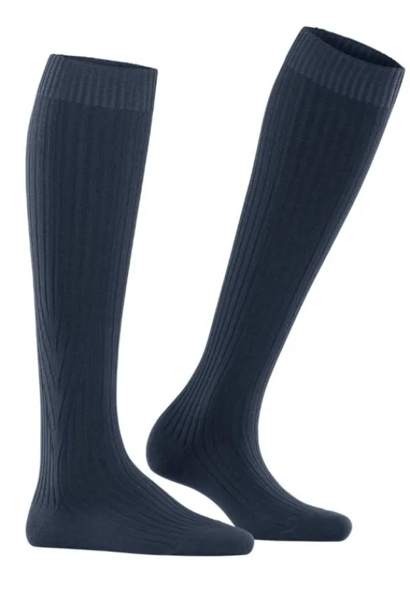 cross_knit_kneehigh_socks_4.webp Falke Cross Knit Knee-high Socks - Space Blue | Hosiery | Gifts