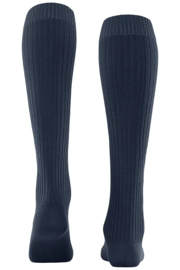 cross_knit_kneehigh_socks_5.webp Falke Cross Knit Knee-high Socks - Space Blue | Hosiery | Gifts