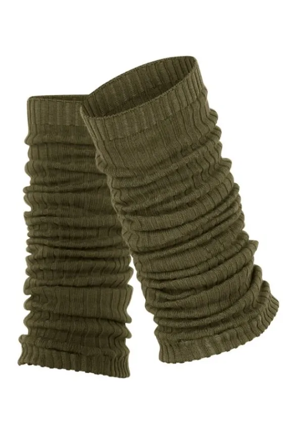 Falke Cross Knit Legwarmer - Shire Green | Hosiery