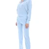 Juicy Couture Del Ray Classic Velour Pocketed Bottoms - Cool Blue | Trousers And Playsuits