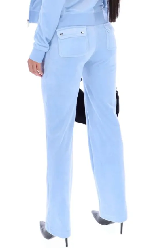 del_ray_classic_velour_po_2-2.webp Juicy Couture Del Ray Classic Velour Pocketed Bottoms - Powder Blue | Trousers And Playsuits | Suits & Co-Ordinates