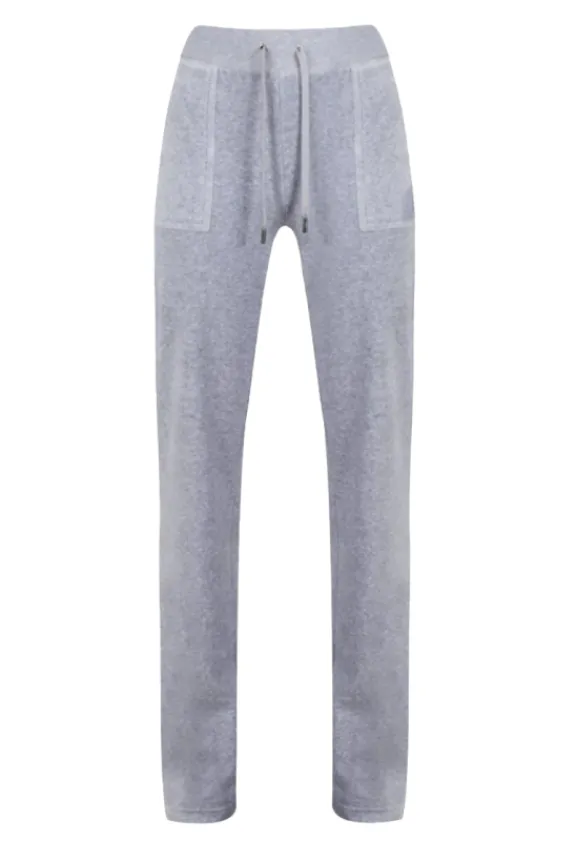 del_ray_classic_velour_po_2-5.webp Juicy Couture Del Ray Classic Velour Pocketed Bottoms - Silver Marl | Trousers And Playsuits | Suits & Co-Ordinates