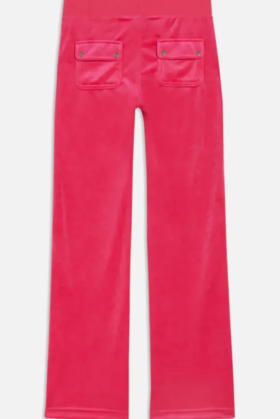 del_ray_classic_velour_po_3-4.webp Juicy Couture Del Ray Classic Velour Pocketed Bottoms - Pink Glo | Trousers And Playsuits | Suits & Co-Ordinates