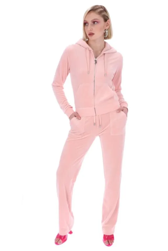 del_ray_classic_velour_po_5.webp Juicy Couture Del Ray Classic Velour Pocketed Bottoms - Pale Pink | Trousers And Playsuits | Suits & Co-Ordinates