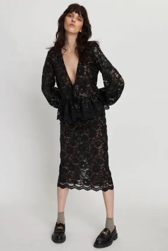 delicate_lace_pencil_skir_4.webp Stella Nova Delicate Lace Pencil Skirt - Black | Skirts