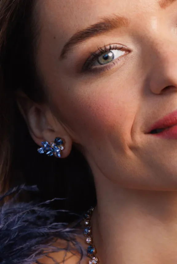Caroline Svedbom Demi Earrings - Gold/Blue Combo | Jewellery