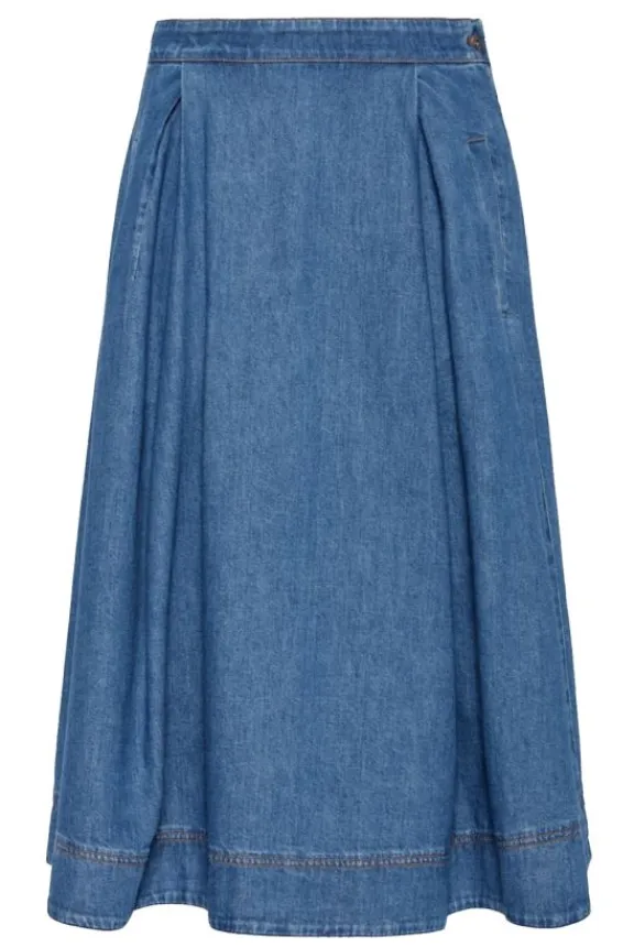 dry_denim_midi_skirt__nav_3.webp Weekend MaxMara Dry Denim Midi Skirt - Navy Medium | Suits & Co-Ordinates | Skirts