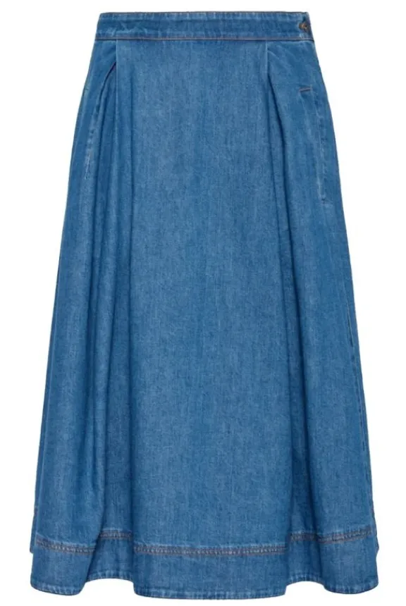 dry_denim_midi_skirt__nav_4.webp Weekend MaxMara Dry Denim Midi Skirt - Navy Medium | Suits & Co-Ordinates | Skirts