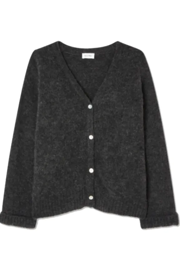 east_cardigan__charcoal_m_2.webp American Vintage East Cardigan - Charcoal Melange | Knitwear
