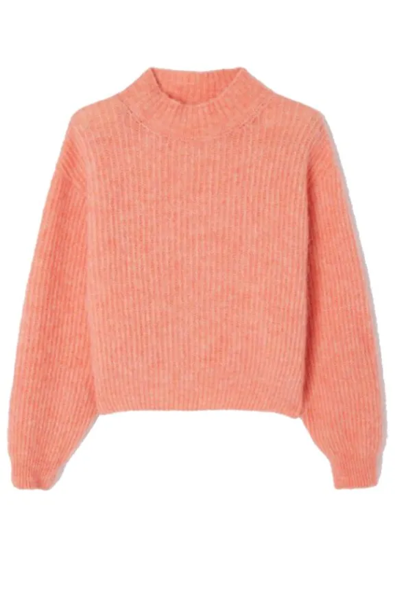 American Vintage East Jumper - White Peach Melange | Knitwear