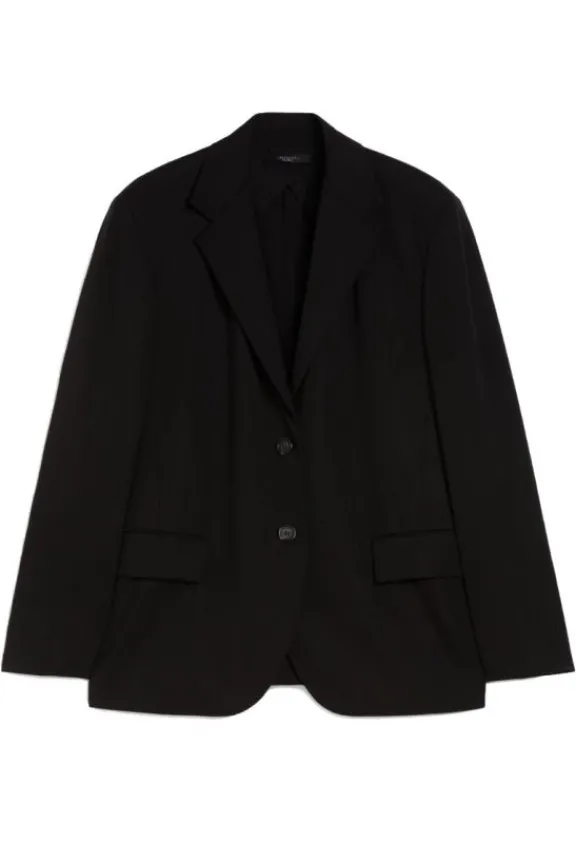 ebano_singlebreasted_jers_4.webp Weekend MaxMara Ebano Single-Breasted Jersey Blazer - Black | Suits & Co-Ordinates | Jackets And Coats