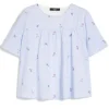 Weekend MaxMara Editta Poplin Top - Light Blue | Shirts And Tops