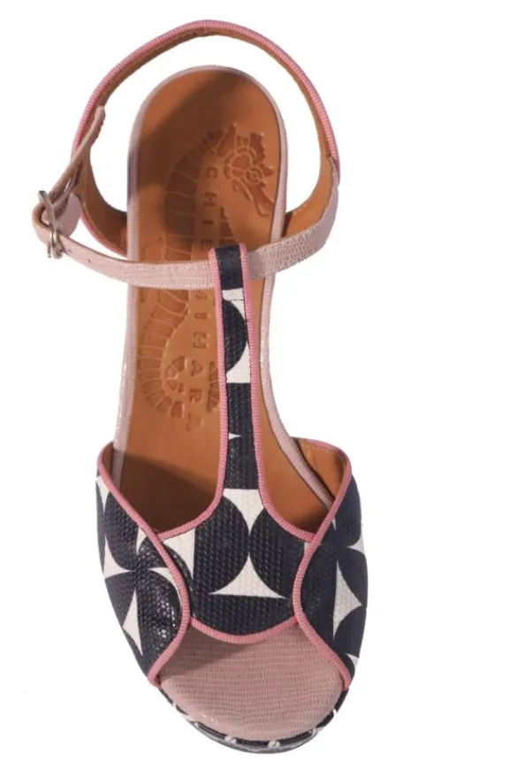 eduni_leather_sandals__bl_5.webp Chie Mihara Eduni Leather Sandals - Black, White & Pink | Chie Mihara