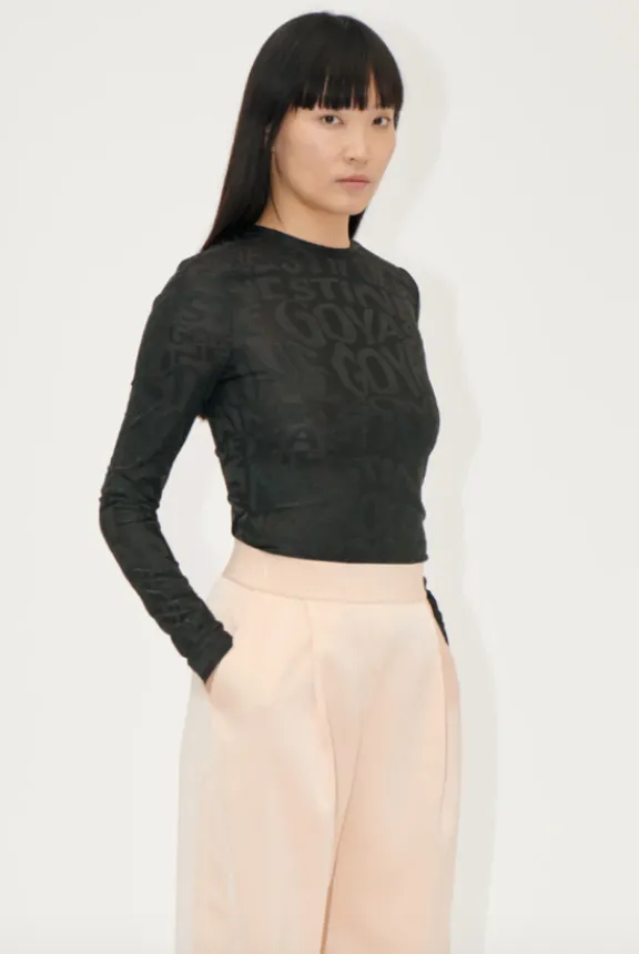 elastic_long_sleeve_top___4.webp Stine Goya Elastic Long Sleeve Top - Liquified Logo | Shirts And Tops