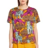Weekend MaxMara Eloisa Cotton T-Shirt - Water Jungle | Shirts And Tops