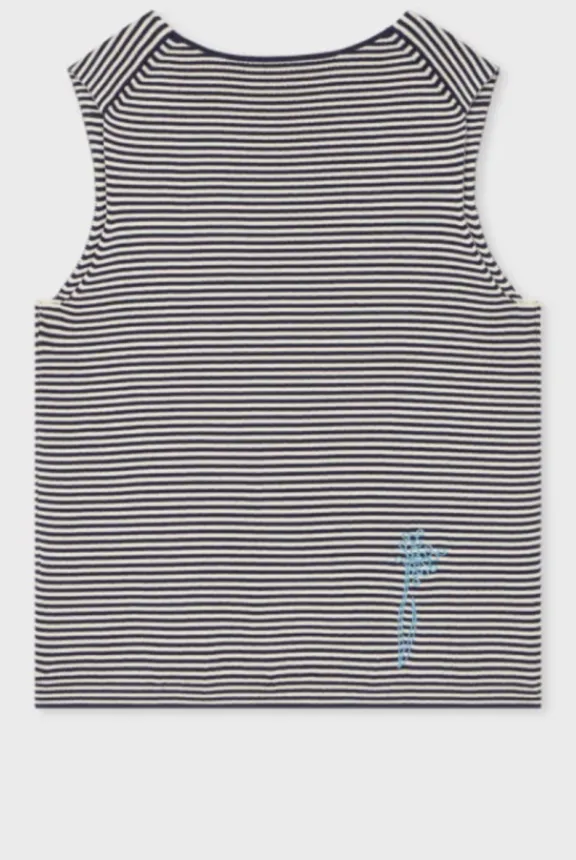 embroidered_flowers_knitt_5.webp Paul Smith Embroidered Flowers Knitted Vest - Navy | Shirts And Tops | Knitwear