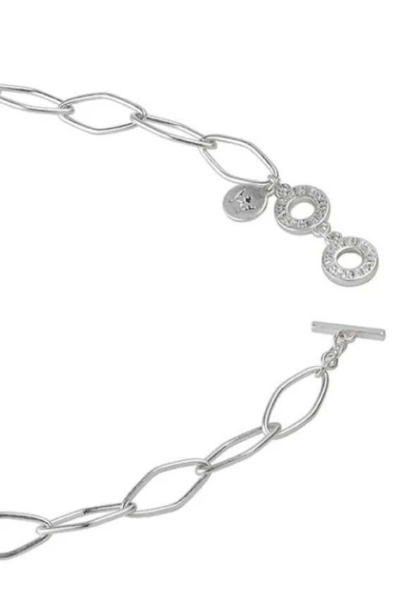 Sence Copenhagen Essentials Spruce Long Necklace - Matt Silver 90cm | Jewellery | Gifts