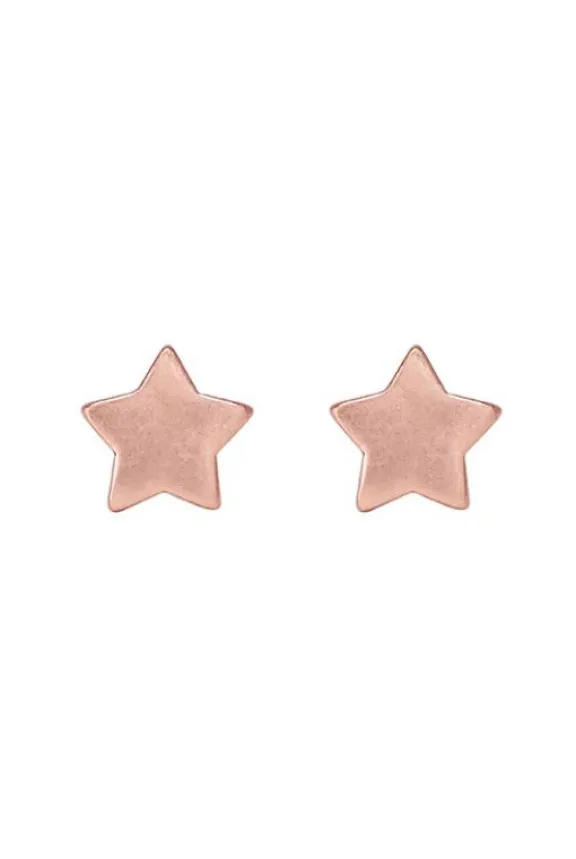 Sence Copenhagen Essentials Star Ear Studs - Matt Rose Gold Plated | Jewellery