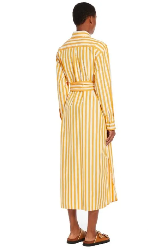 falasco_cotton_poplin_dre_3.webp Weekend MaxMara Falasco Cotton Poplin Dress - Ochre | Dresses