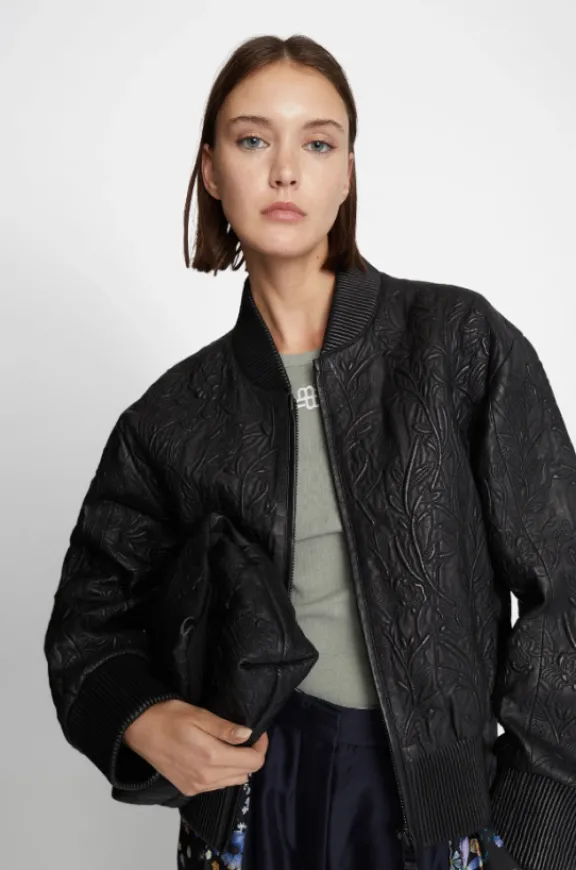 ferril_leather_jacket__bl_2.webp Munthe Ferril Leather Jacket - Black | Jackets And Coats