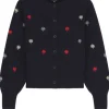 Paul Smith Flower Embroidered Cardigan - Navy | Knitwear