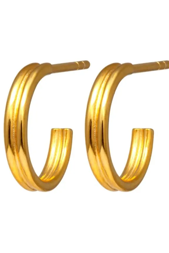 Lulu Copenhagen 2FOR1 Small Hoops Pair - Gold Plated | Jewellery
