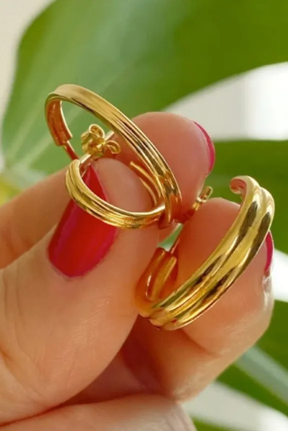 for_small_hoops_pair__gol_4.webp Lulu Copenhagen 2FOR1 Small Hoops Pair - Gold Plated | Jewellery